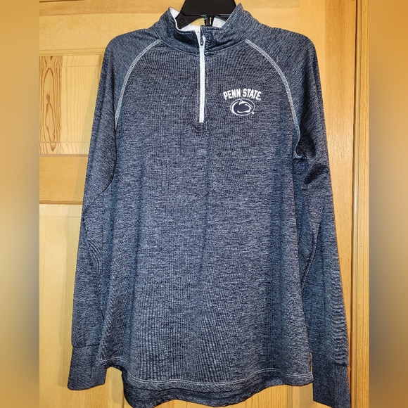 Penn State Colosseum Blue 1/4 Zip Neck Lightweight Pullover with Thumb Holes. XL - Picture 1 of 6